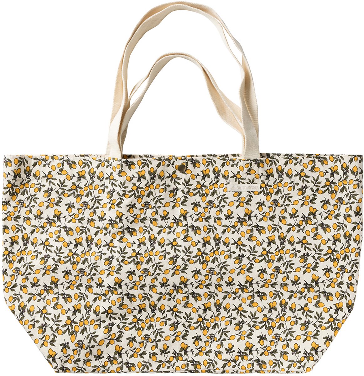 Lemons Beach Bag | Citroenprint | Mombag | handgetekend | Zwemtas | Salted Stories